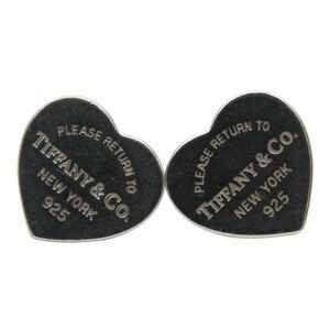 TIFFANY Authentic Silver Heart Earrings